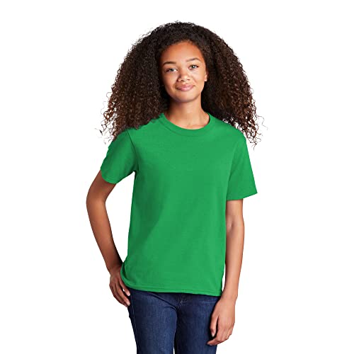Port & Company Youth Core Cotton Tee Clover Green XL