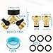 FACULX Hose Splitter, 2 Way Heavy Duty, Garden Hose Splitter, Faucet Splitter, Outdoor Faucet Splitter, y Adapter for Water Hose, Water Spigot Splitter, All Metal, with Shut off Valve