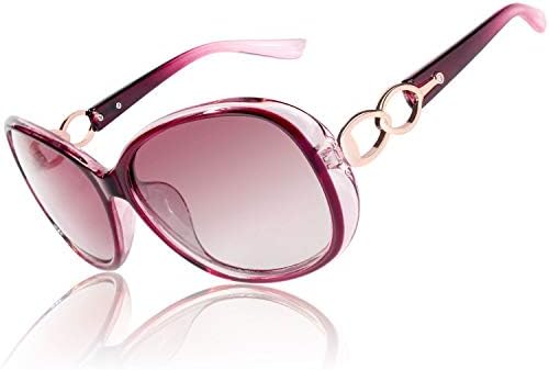 CGID Sunglasses Womens Ladies Polarised Retro Designer Sun Glasses Brown Big Frame Oversized Shades UV Protection