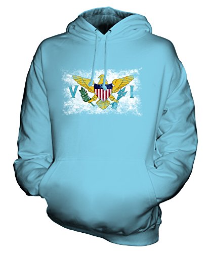 Sweat pull à capuche drapeau délavé Îles Vierges des États-Unis Candymix vintage