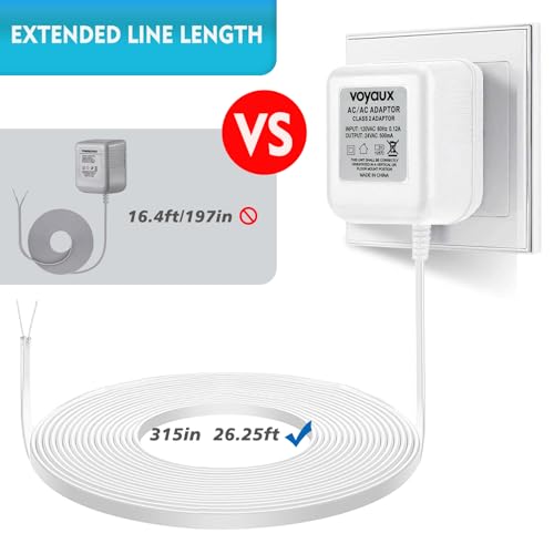 image for Voyaux 24V Doorbell Transformer, AC Adapter for All Ring Video Doorbel