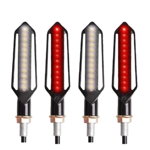 Clignotants moto LED eau qui coule feu arrière de freinage universel