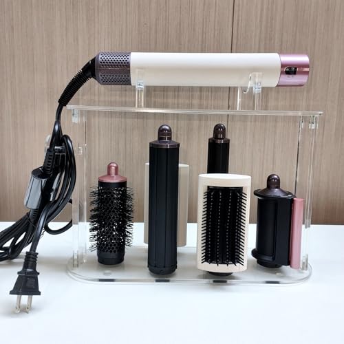 ACUDUDOMA Storage Holder Compatible with Airwrap of Dyson and Airwrap Attachments, Acrylic 6 Holes Airwrap Stand Storage, Countertop Organizer Airwrap Styler Rack Compatible with Airwrap Accessories by ACUDUDOMA - Image 2