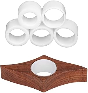 KINBOM Thumb Book Reader, Natural Walnut Book Readers, with 5 Pcs Different Size Silicone Rings, Book Page Holder for Bookmark Readers Bookworm