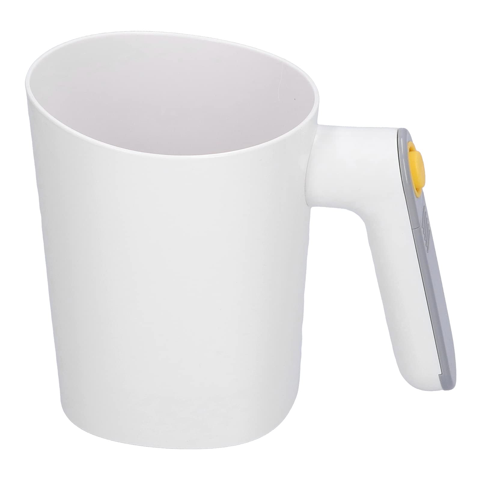 Tamiz de harina eléctrico de mano con forma de taza, tamiz de polvo de acero inoxidable para hornear en casa, cocina, harina, azúcar glas con 2 modos, diseño fácil de limpiar