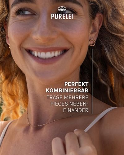 Purelei Kaula Ohrringe Damen – Wasserfeste Edelstahl Creolen, 13mm, langlebig, eleganter Damenschmuck… – Ansicht 6