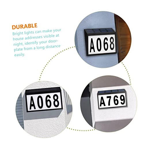Numéros d'adresse sur la maison rétro-éclairé LED noir NUOBESTY