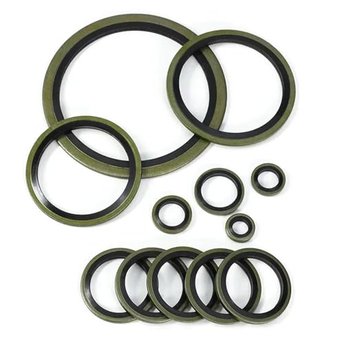 Mdingbao-V[bV[ M5-M60 Bonded Sealing Ring Kit Metal Plumbing Gasket Oil Resistant High Temperature Combined Seal Washer, 