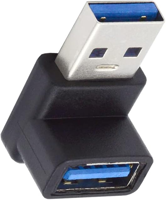 NFHK 10 Gbps USB 3.0 wtyczka na gniazdo rozszerzenie Power Data Video Adapter 90 stopni wygięty do góry typ