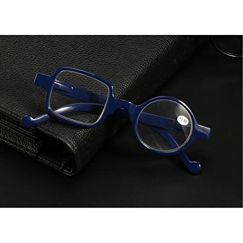Mincl Readers 3 Pack Quality Irregular Glasses Frame Resin Square Round Reading Glasses For Men And Women (3-Pack-Floral, +2.5) #TOP2