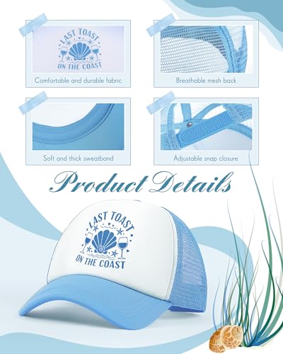 Image of Jecery 10 Pcs Trucker Hat for Women, Bach Party Mesh Baseball Cap for Bridal Shower Wedding Bach Party Favors