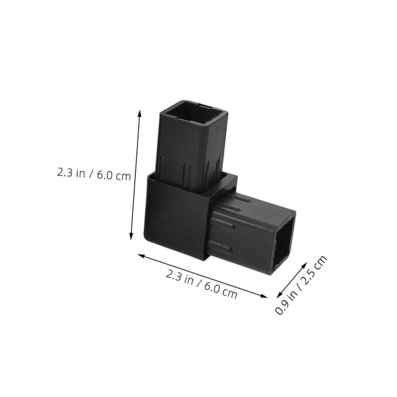 Housoutil 8Pcs Square Tube Coupler Durable Connector for Square Tubing Quick Installation Black Clamps for Air Conditioning Frames Aesthetic Design for