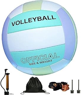 DRSUMLF Volleyball Official Size 5, Volleyball Kit, Volleyballs, Soft Volleyball Beach Volleyball Pool Volleyball for Indoor Outdoor Beach, Training Equipment Volleyball Training, Gym