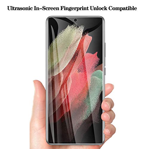 LYWHL 2 Pack for Galaxy S21 Ultra Privacy Screen Protector, Anti-Spy Full Adhesive Coverage Film for Samsung Galaxy S21 Ultra, [Ultrasonic Fingerprint Compatible] Easy Installation