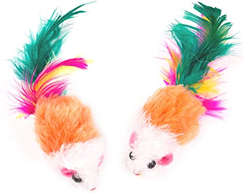 Aftermarket Furry Pet Cat Toys Mice, Cat Toy Mouse, Pet Toys For Cats, Cat Catcher For Feather Tails, 10 Counting #TOP6