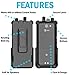 Holster for Sonim XP5 Plus Phone, Nakedcellphone Black [Rotating/Ratchet] Belt Clip Holder Case with Secure Latch for XP5plus (Model XP5900, 2022)