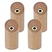 Perchero de Madera Toallero Home Vintage Ganchos Decorativos Organizador Individual Colgador de Pared Percheros de Madera Natural Percheros Redondos Gancho de Pared de Madera Maciza de Diseño 4PCS