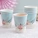 Ginger Ray Floral Fancy Design Party Paper Cups, Blue