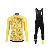 UGLY FROG Fahrrad-Trikot und Bib Hose, Fahrrad-Bekleidung, langärmlig, 3D Sitzpolster,für Herbst und Winter Fleece