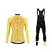 UGLY FROG Damen MTB Winter Fleece Radtrikot Set Fahrrad Trikot Langarm + Radlerhose Thermo Winddicht DEHJK12