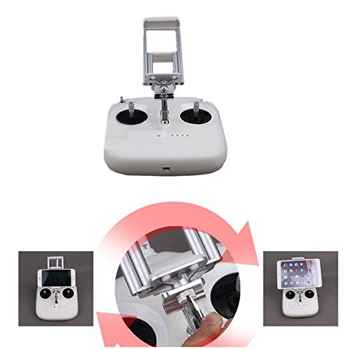 Hooshion 2 in 1 Mobile Phone Tablet Holder Extended Holder Clamp Clip for DJI Phantom 3 Standard Edition Remote Control