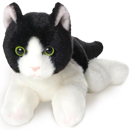 Image of Bearington Lil' Domino Tuxedo Cat Plush - 8 inch Realistic Black and White Stuffed Animal with Soft Fur and Lifelike Details - Adorable Kitty Stuffy Gift for Kids, Toddlers, and Kitten Lovers