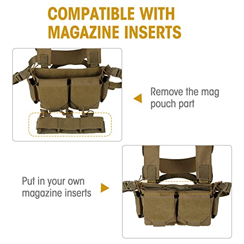 VISMIX Tactical Chest Rig, Adjustable&Detachable Molle Chest Rigs