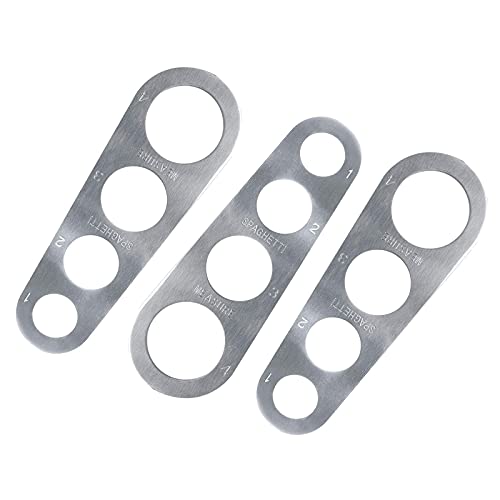 3 Piezas Medidor de Espaguetis,Acero Inoxidable Medidor Espaguetis,con 4 Orificios,Dispositivo de Medici�n de Espaguetis,para Espaguetis,Fideos,Chef,Utensilios de Cocina,6 * 8cm(Plata)