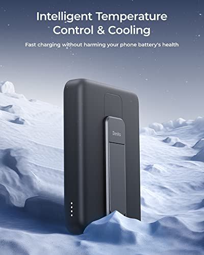 Benks Magnetic Power Bank, 10,000Mah Foldable Kickstand Wireless Portable Charger, For Magsafe Baterry Pack With Two-Way 20W Usb-C Port For Iphone 14/13/12 Series, Black #TOP5