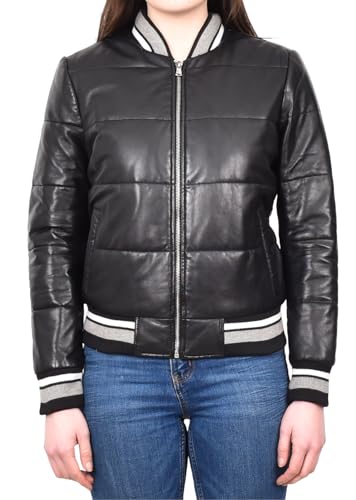 Veste bomber en cuir véritable Yara, l'élégance rock et intemporelle pour femme