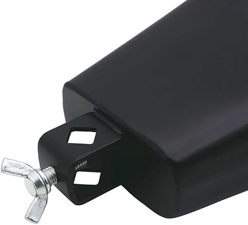 Miniatura 6 de Cencerro de 6 pulgadas de metal de acero para vaca, fabricante de ruido con barra de cencerro, montaje de campana de instrumento para batería, kit