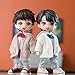 niannyyhouse OB11 Doll Clothes, 1/12 Scale Sweater White Shirt Jeans, Action Figure Outfit (White)