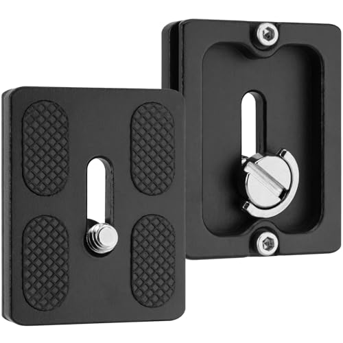 BENACES 2 Pack Aluminum Alloy Quick Release Plate, Tripod Quick Release Plate PU50, for Arca Swiss...