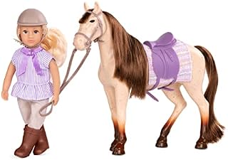 Lori LO31217Z 6" Riding Doll, Marjorie w/Horse, Maple