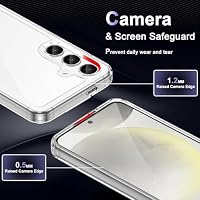 Liisooka Hülle für Samsung Galaxy S24 5G, Militärische Ultra Slim Handyhülle, Nie Vergilbung, Kratzfeste, Harte PC-Rückseite Case, Stoßsichere Transparente Schutzhülle, Durchsichtig – Ansicht 5