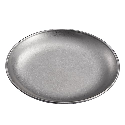 TIMELESSINOX パイ皿 ステンレス レトロ 食器 プレート 皿 ピザ皿 ケーキ皿 平皿 大皿 26cmトレイ ヴィンテージイノックス キャンプ