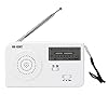 Zonne-energie Noodradio, Draagbare Zonne-energie Handslinger Nood-AM/FM-radio met LED-zaklamp, Oplaadfunctie, Wit
