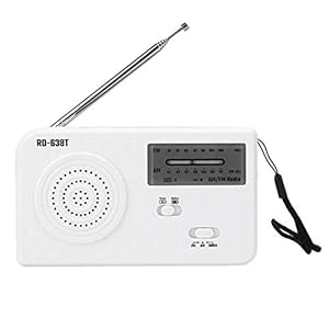 Zonne-energie Noodradio, Draagbare Zonne-energie Handslinger Nood-AM/FM-radio met LED-zaklamp, Oplaadfunctie, Wit
