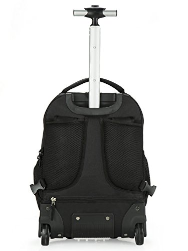 Tilami Kids Rolling Backpack 18 Inch Boys And Girls Laptop Backpack, Black #TOP4