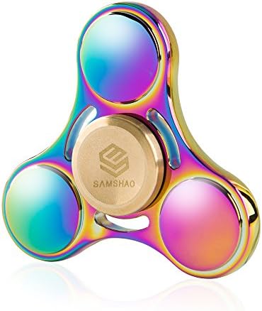 SAMSHAO Fidget Spinners Aeroship Rainbow Tri-Spinner Copper (Rainbow)