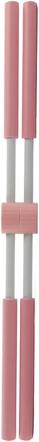 Swasti Mart Posture Corrector, Yoga Sticks Stretching Tool, Yoga Training Sticks for Posture, Back Brace Retractable Design Humpback Correction Stick for Adult and Child (light pink)