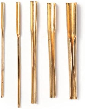 5Pcs Brass Clay Hole Cutter Pottery Ceramic Punch Tools Slotting Sculpting Set