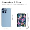 Credit Card Holder, Metal Card Wallet RFID Blocking Mini Slim Aluminum Business Hard Card Case for Women Men (Abstract Flowers)
