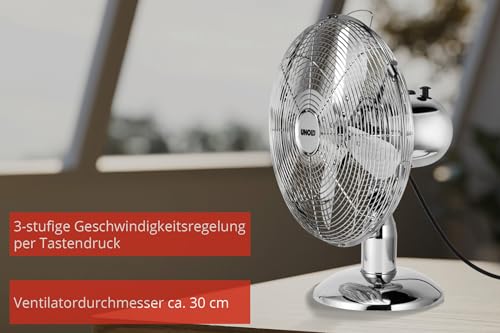 Ventilateur de table Unold 86830 chromé à oscillation grand angle - 3