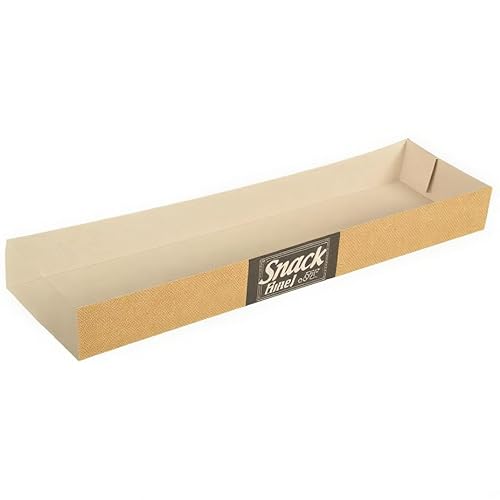 50 Snacktrays, Pappe Pure 3 cm x 7,5 cm x 28,5 cm Good Food