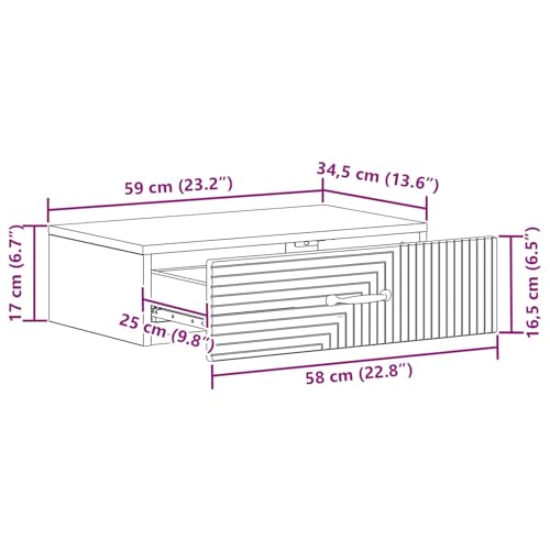 Table de chevet suspendue blanche : la solution gain de place avec tiroir - 3