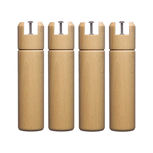 Someo 4 Pieds cylindriques pour Cadre à Lattes Naturel 25 cm
