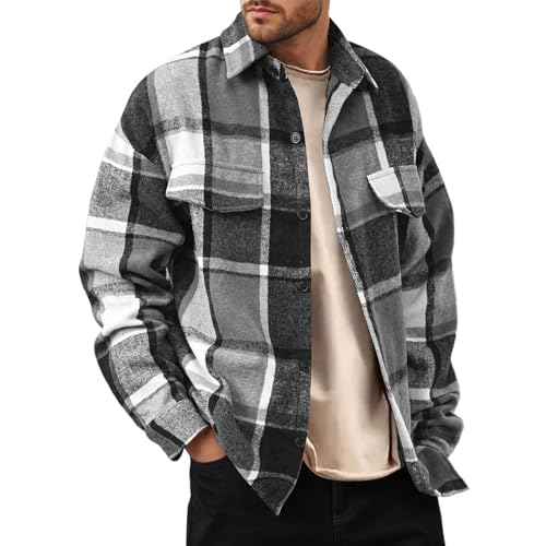 Chemise homme flanelle haut de gamme à carreaux manches longues