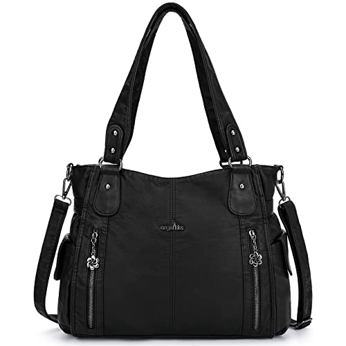 Angel Kiss Handbags for Womens Top-Handle Hobo Purse Roomy Casual Shoulder Bags PU Tote Satchel Purse for Women