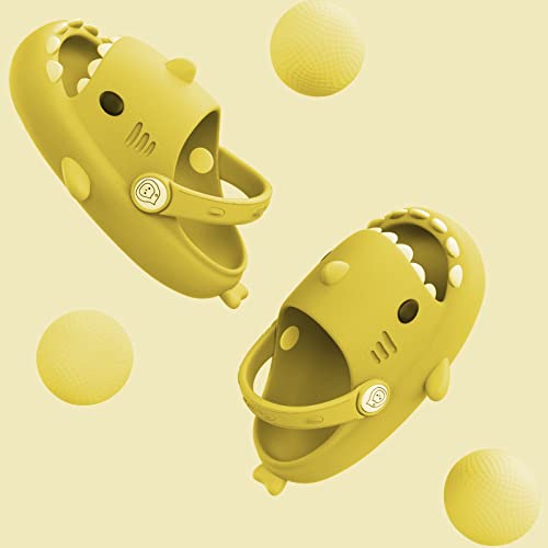 Metogo Kids Shark Slides, Shark Slippers With Adjustable Straps For Boys And Girls, Open Toe Sandals Toddler 7 #TOP2
